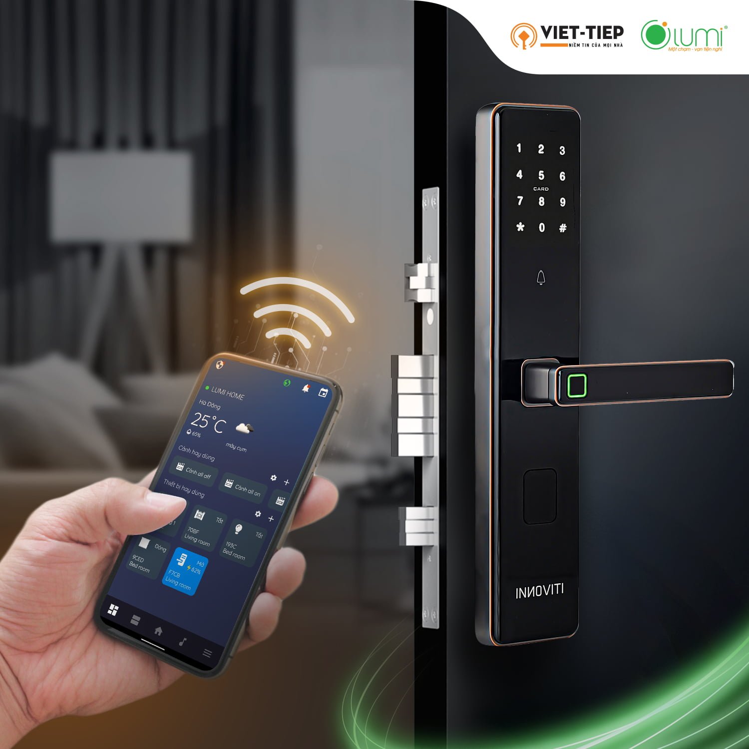 Lắp đăt khoá cửa thông minh- Lumi Sài Gòn